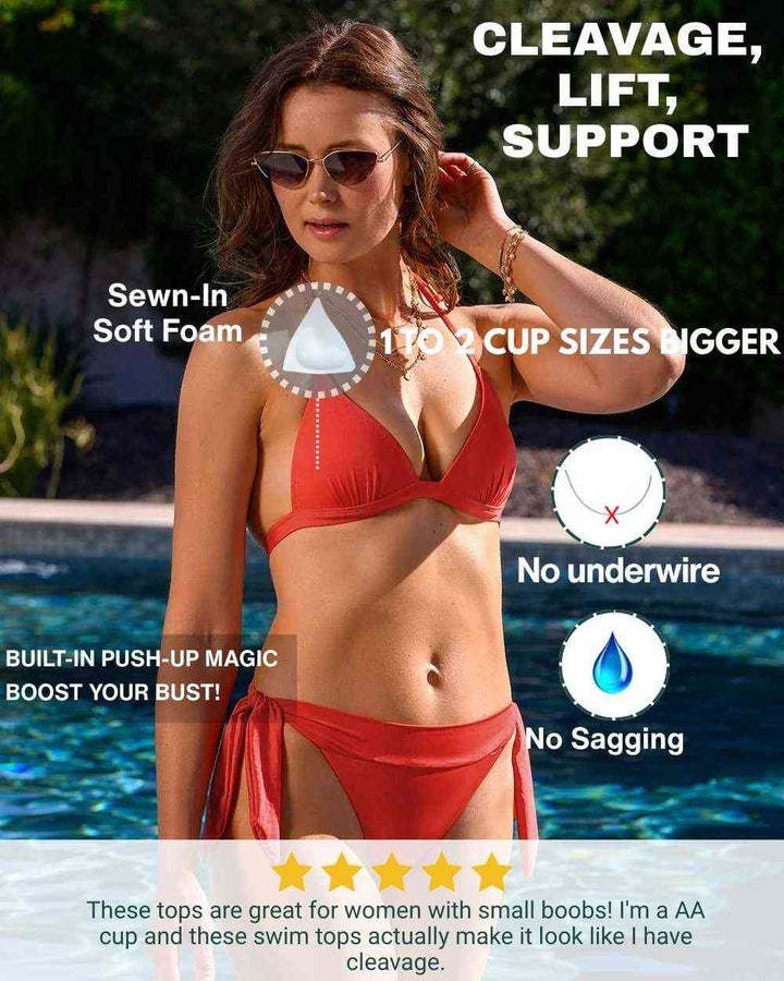 Envy Push Up® Padded Triangle String Bikini Top