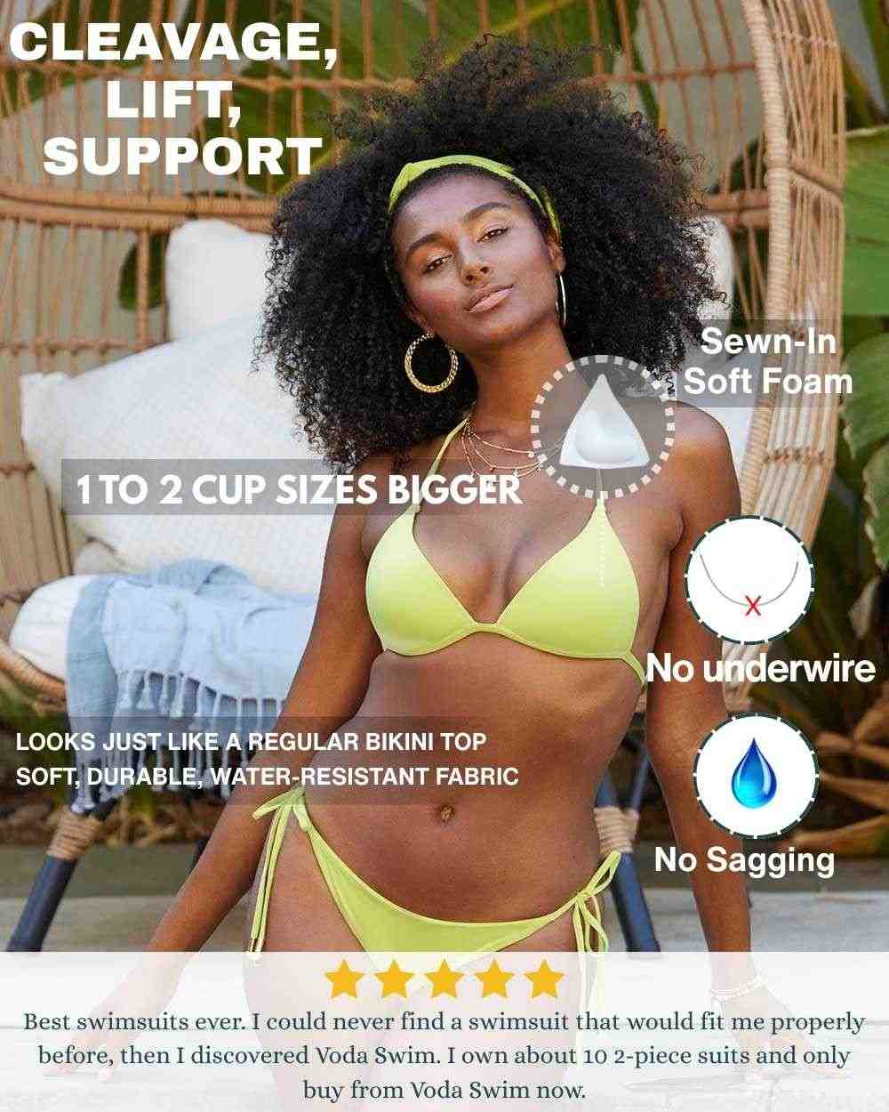 Envy Push Up® Padded Triangle String Bikini Top