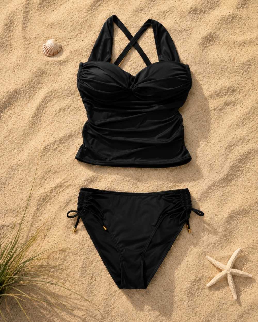 Full Coverage Adjustable Scoop Swimsuit Bottom