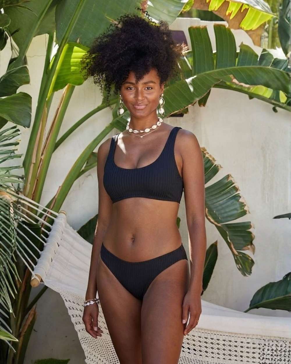 Envy Push Up® Bust Enhancing Rib Texture Sporty Crisscross Halter Bikini Top