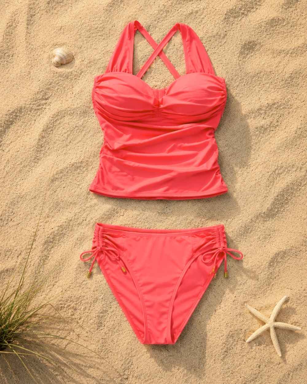 Full Coverage Adjustable Scoop Swimsuit Bottom