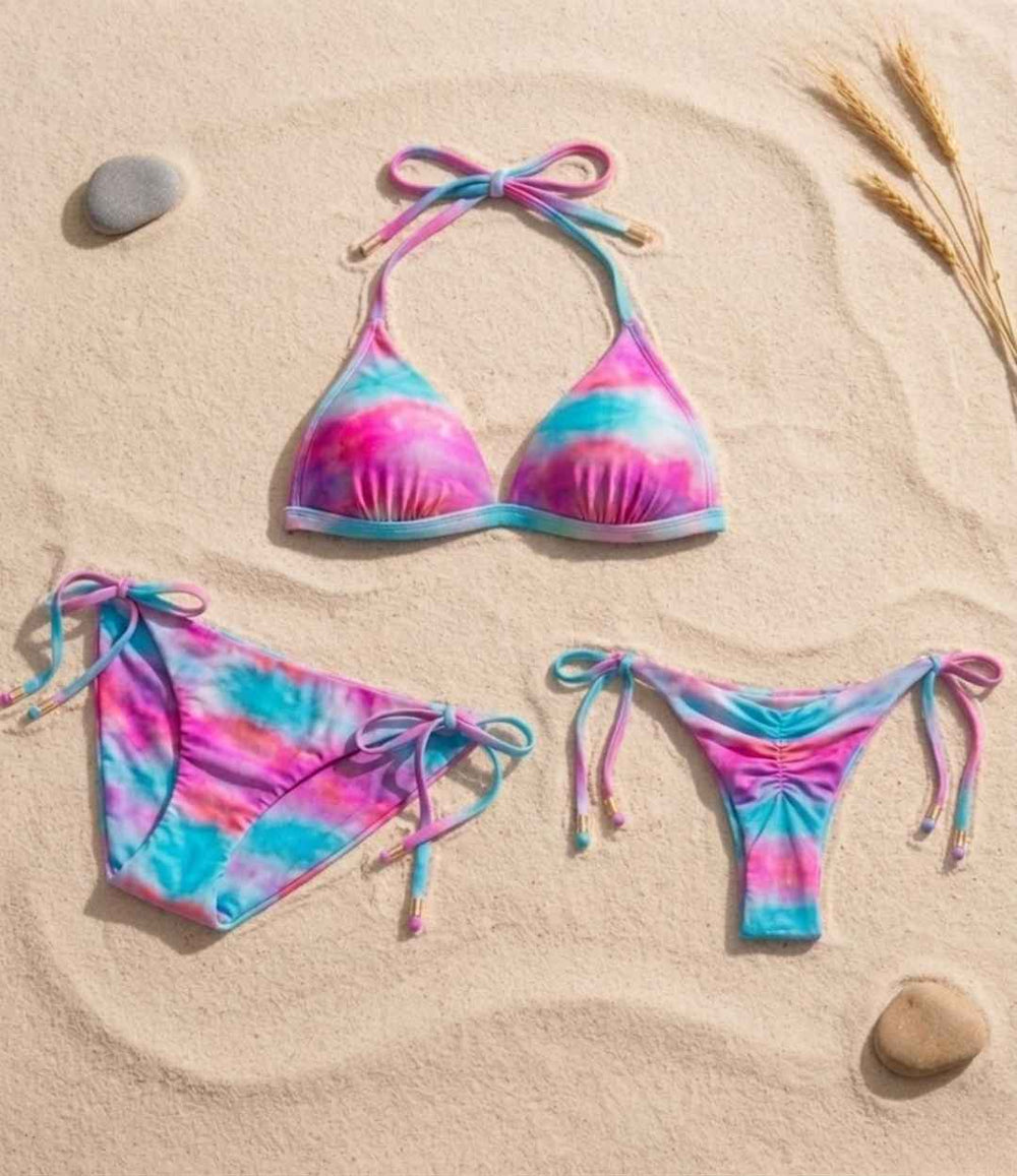 Seamless Side Tie String Bikini Bottom Classic Cut or Brazilian