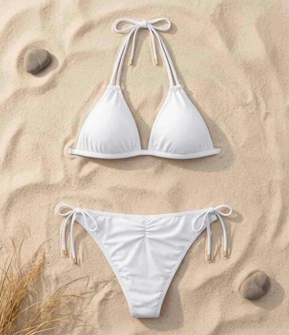 Double String Ruched Back Bikini Bottom