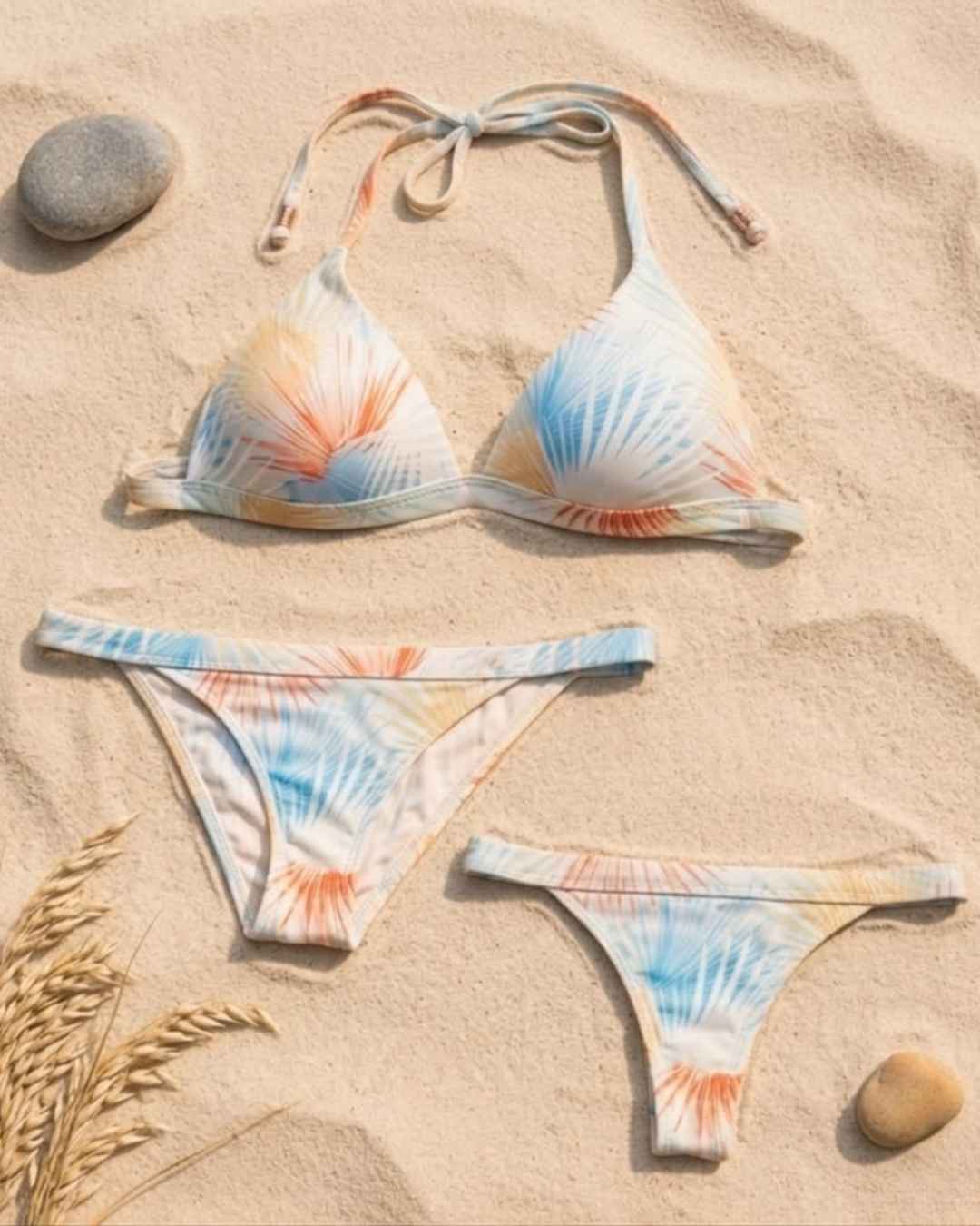 Tropical Banded Bikini Bottom