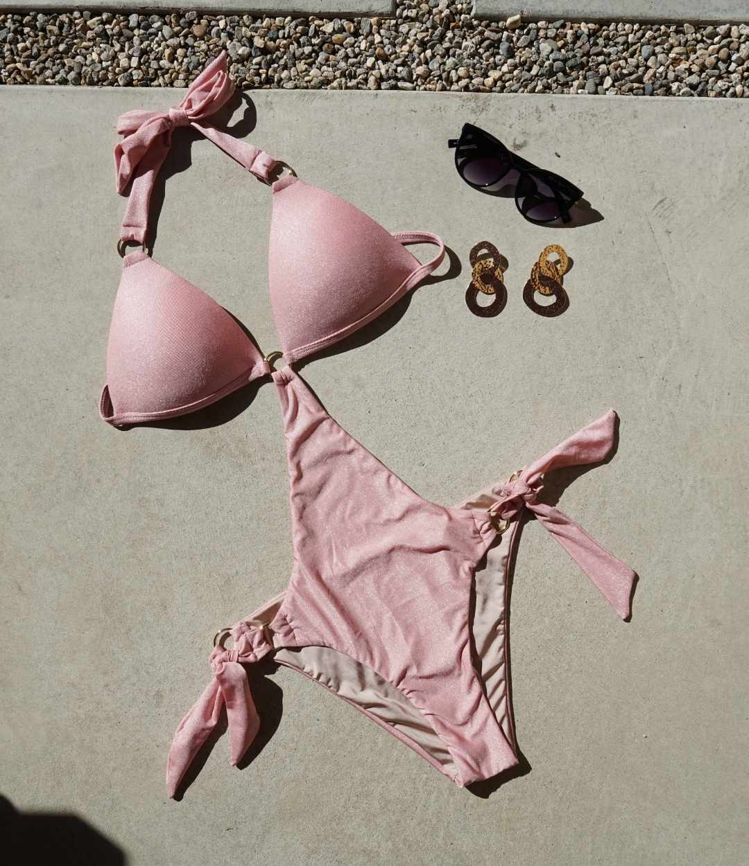 Envy Push Up® Padded Cutout Shimmer Monokini with Brazilian Back