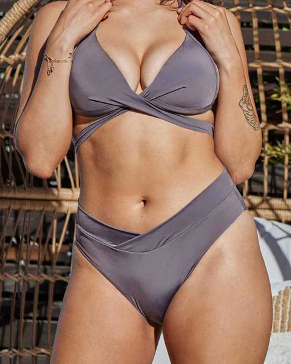 Front V High Leg Scoop Bottom and Cheeky