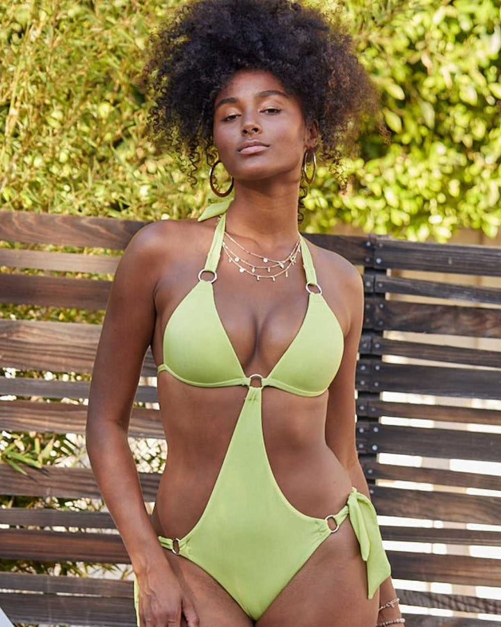 Envy Push Up® Padded Cutout Shimmer Monokini with Brazilian Back