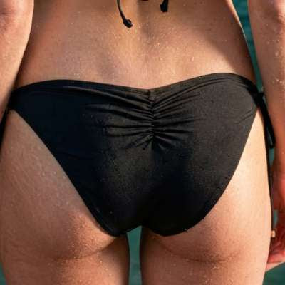 Double String Ruched Back Bikini Bottom