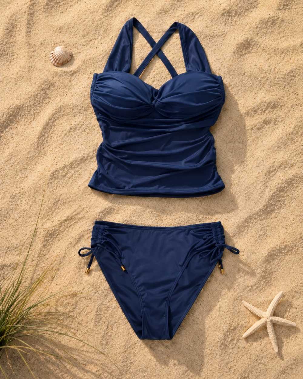 Full Coverage Adjustable Scoop Swimsuit Bottom