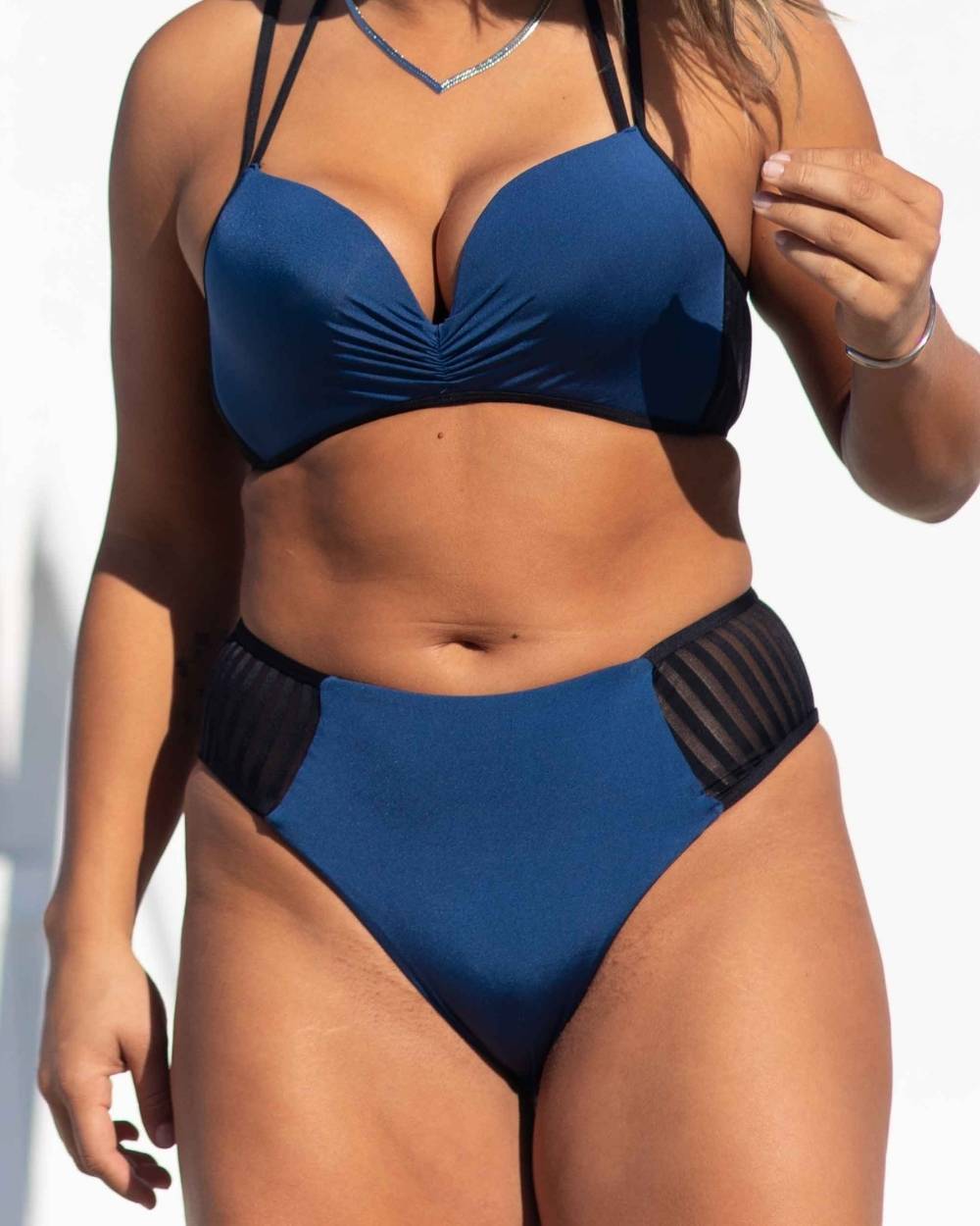 FINAL SALE High Waist Mesh Swimsuit Bottom