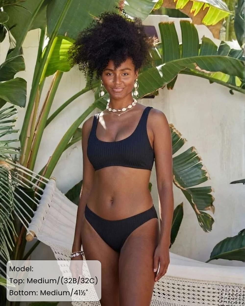 Envy Push Up® Bust Enhancing Rib Texture Sporty Crisscross Halter Bikini Top