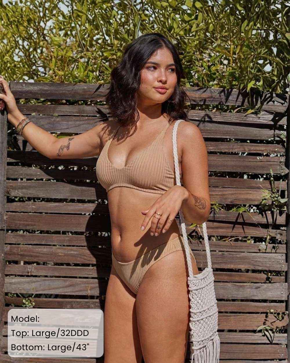Envy Push Up® Bust Enhancing Rib Texture Sporty Crisscross Halter Bikini Top