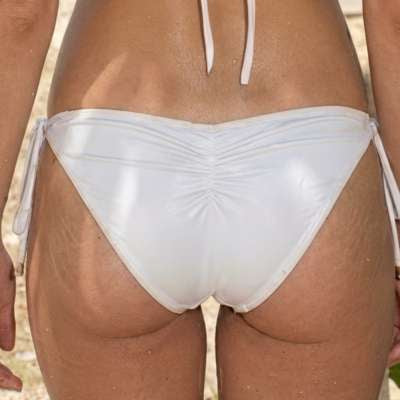 Double String Ruched Back Bikini Bottom