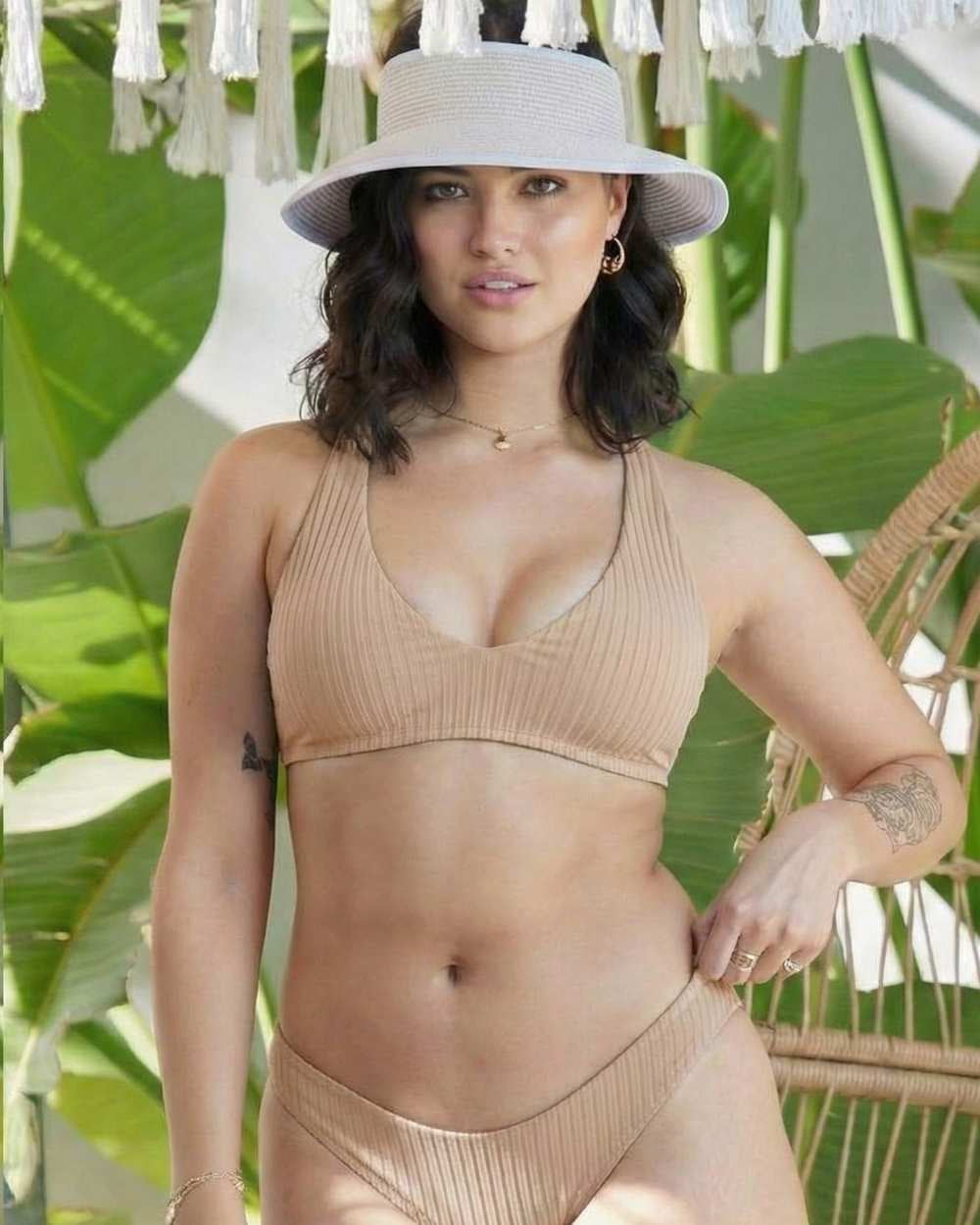 Envy Push Up® Bust Enhancing Rib Texture Sporty Crisscross Halter Bikini Top