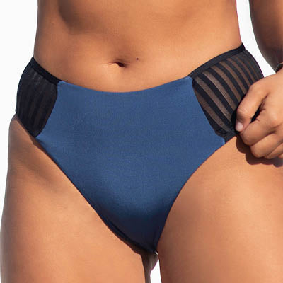 FINAL SALE High Waist Mesh Swimsuit Bottom