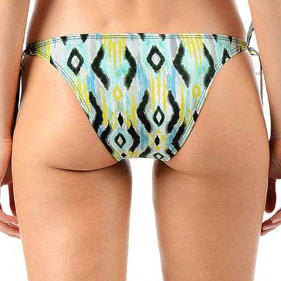 FINAL SALE Print String Bikini Bottom