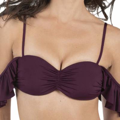 Envy Push Up® Bandeau Ruffle Corset Swim Top