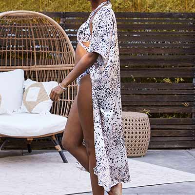 Long Kimono Beach Cover Up