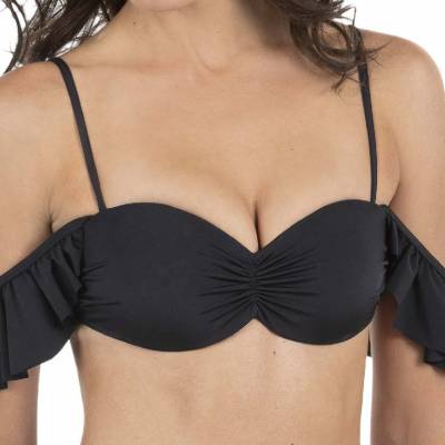 Envy Push Up® Bandeau Ruffle Corset Swim Top