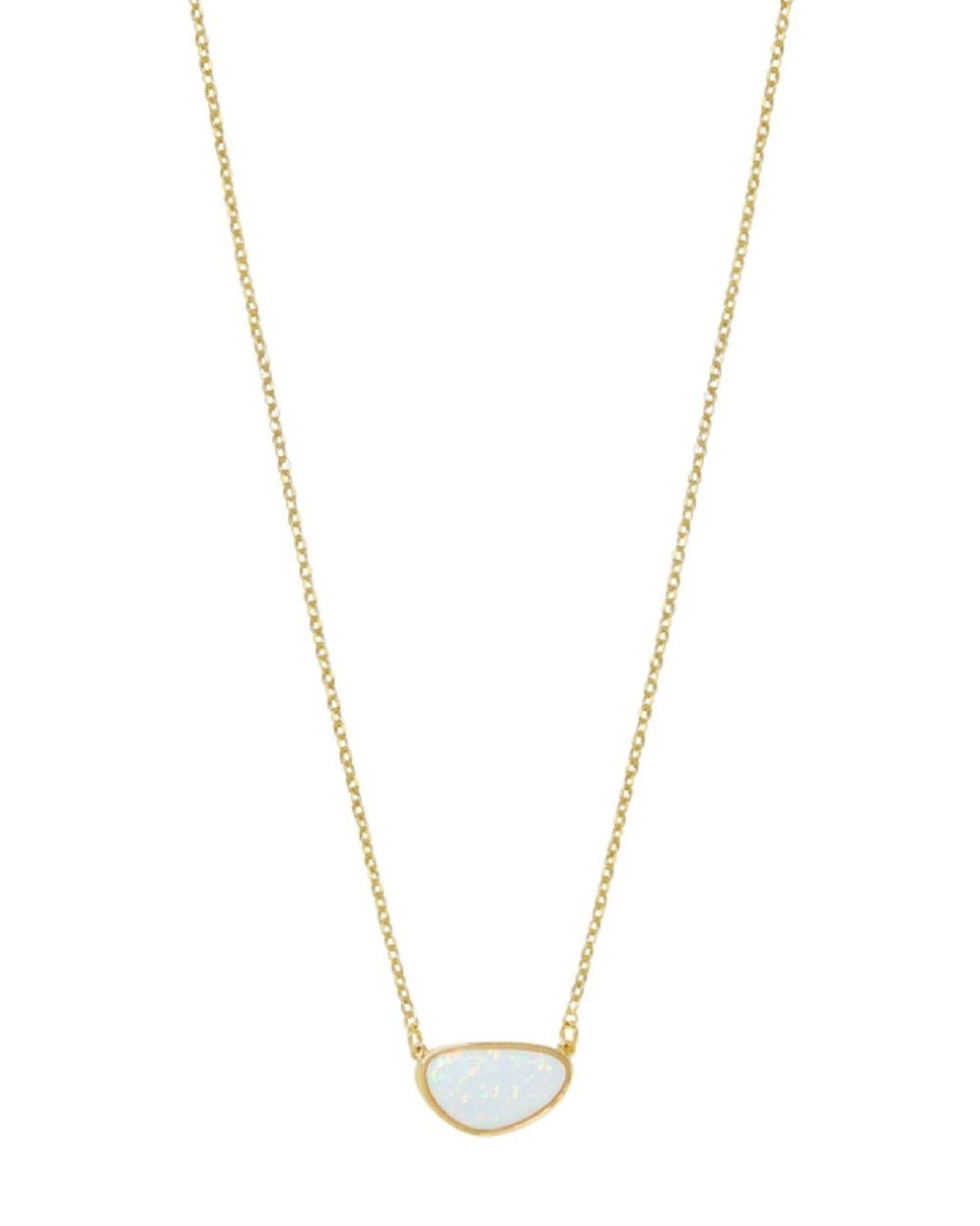FINAL SALE Ettika Elena Modern Opal Pendant 18k Gold Plated Necklace
