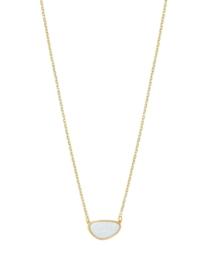 FINAL SALE Ettika Elena Modern Opal Pendant 18k Gold Plated Necklace
