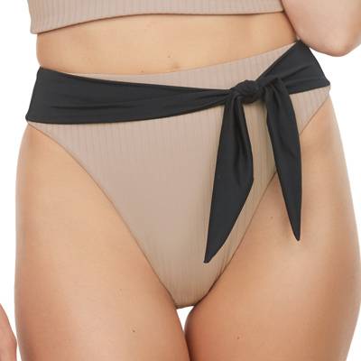 FINAL SALE Belted High Waist Swimsuit Bottom