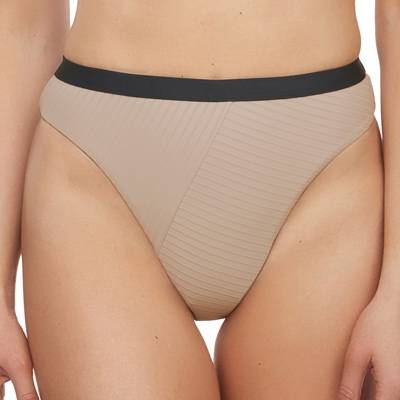 FINAL SALE Rib High Leg Swimsuit Bottom