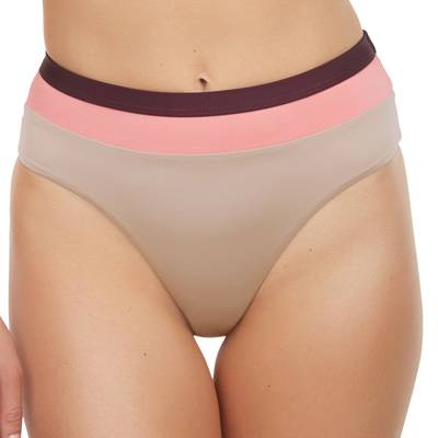 FINAL SALE Color Block High Waist Swimwear Bottom