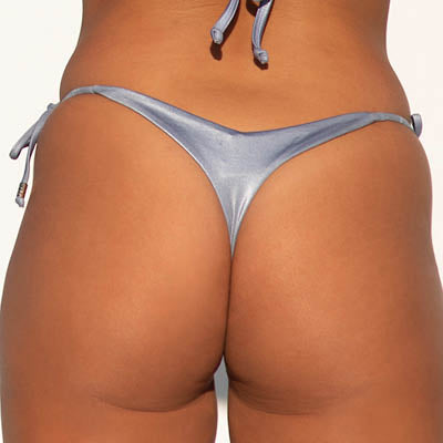 Leatherette Side Tie Bikini Bottom