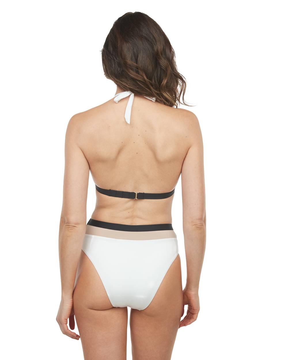 FINAL SALE Color Block High Waist Swimwear Bottom